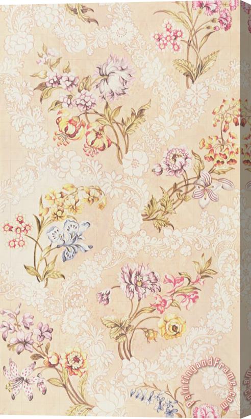 Anna Maria Garthwaite Floral design with peonies lilies and roses Stretched Canvas Print / Canvas Art