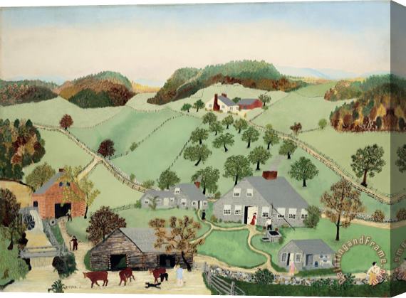 Anna Mary Robertson (grandma) Moses The Old Oaken Bucket in 1800, 1943 Stretched Canvas Painting / Canvas Art