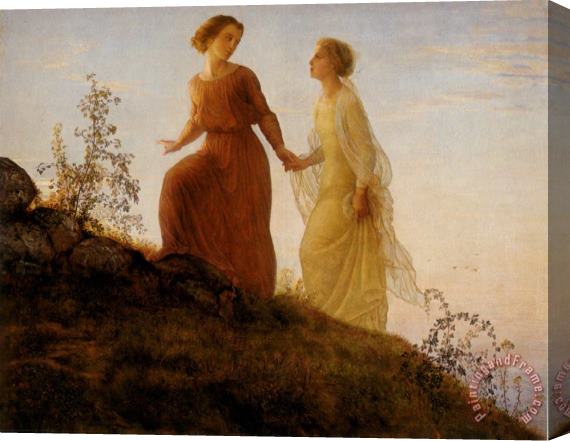 Anne Francois Louis Janmot The Poem of The Soul on The Mountain Stretched Canvas Painting / Canvas Art