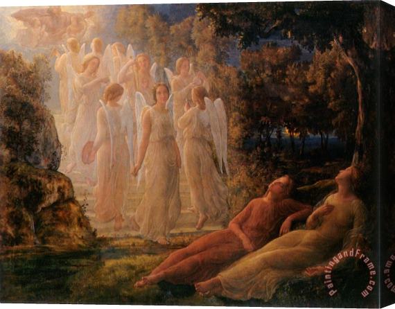 Anne Francois Louis Janmot The Poem of The Soul The Golden Ladder Stretched Canvas Painting / Canvas Art