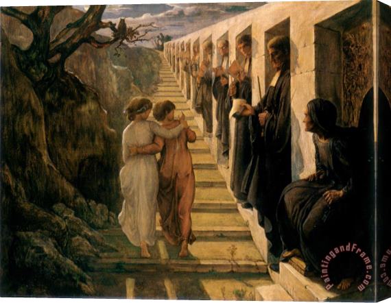 Anne Francois Louis Janmot The Poem of The Soul The Wrong Path Stretched Canvas Painting / Canvas Art