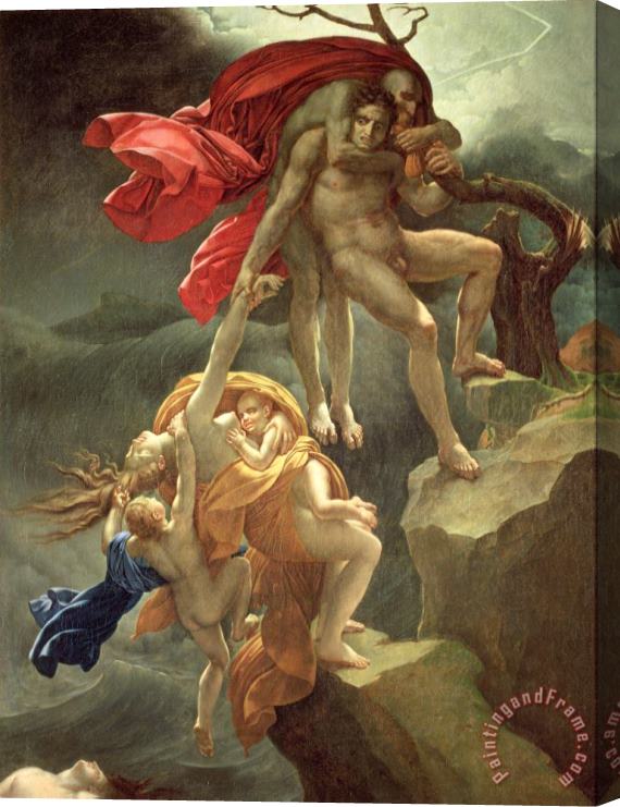 Anne Louis Girodet de Roucy-Trioson The Flood Stretched Canvas Painting / Canvas Art