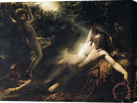 Anne Louis Girodet de RoucyTrioson The Sleep of Endymion Stretched Canvas Painting / Canvas Art