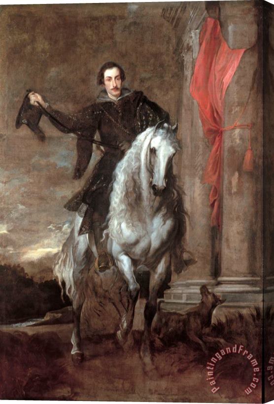 Anthonie Van Dyck Anton Giulio Brignole Sale on Horseback Stretched Canvas Painting / Canvas Art