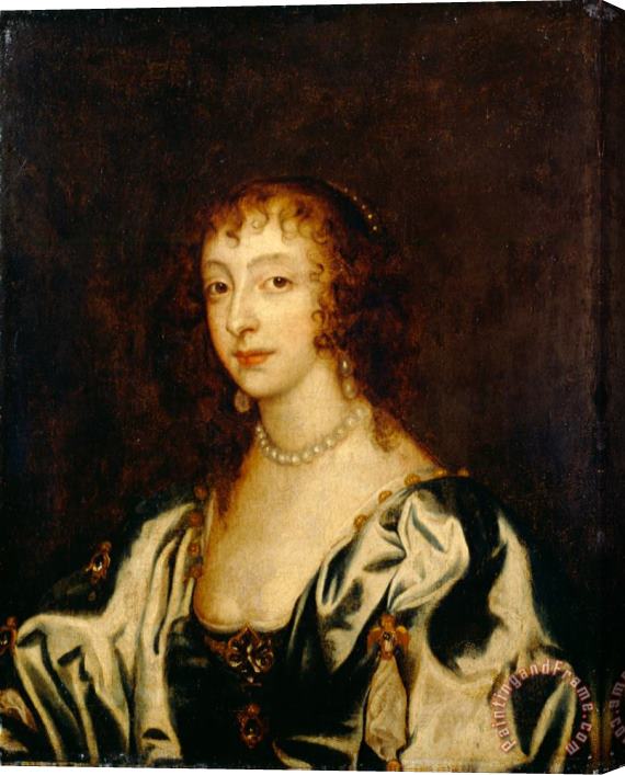 Anthonie Van Dyck Queen Henrietta Maria 2 Stretched Canvas Painting / Canvas Art