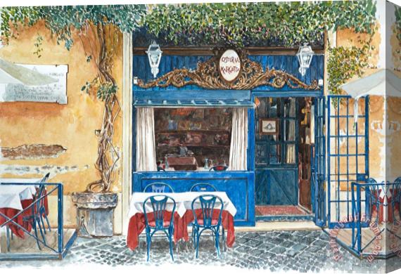 Anthony Butera Osteria Margutta Rome Italy Stretched Canvas Painting / Canvas Art