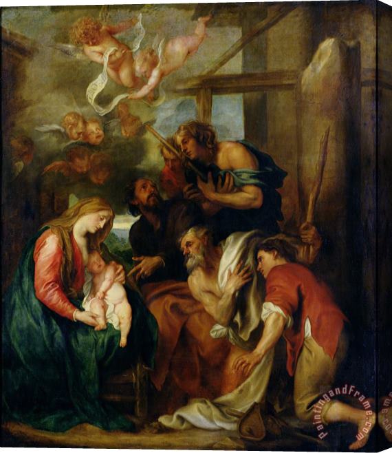 Anthony van Dyck Adoration of The Shepherds Stretched Canvas Painting / Canvas Art