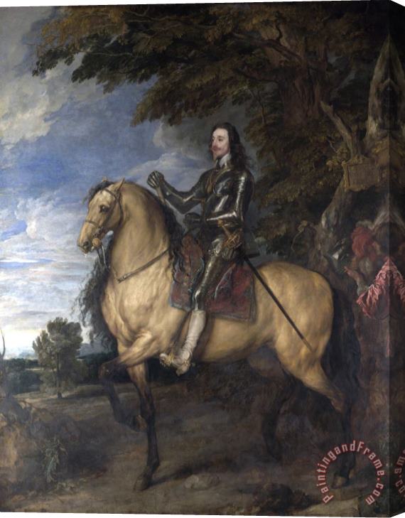 Anthony van Dyck Equestrian Portrait of Charles I Stretched Canvas Print / Canvas Art
