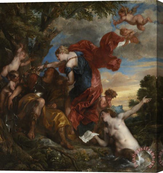 Anthony van Dyck Rinaldo And Armida Stretched Canvas Painting / Canvas Art
