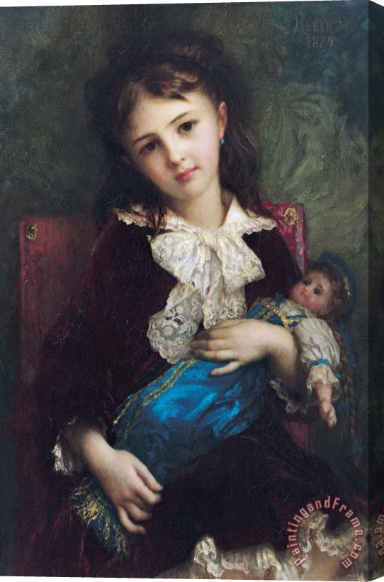 Antoine Auguste Ernest Hebert Portrait of Catherine du Bouchage Stretched Canvas Print / Canvas Art