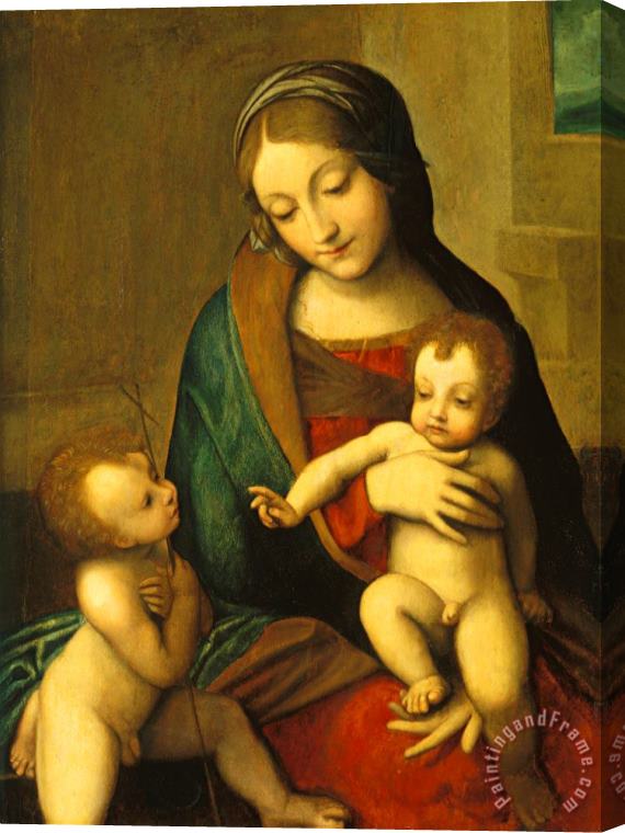 Antonio Allegri Correggio Madonna And Child With The Infant Saint John Stretched Canvas Print / Canvas Art