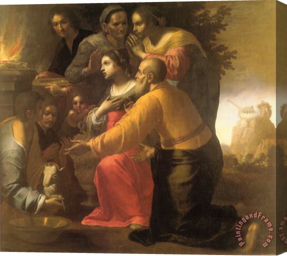 Antonio Carracci The Lamentation Over The Dead Christ Stretched Canvas Print / Canvas Art
