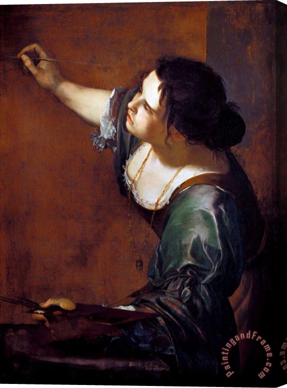 Artemisia Gentileschi Self Portrait As The Allegory of Painting Stretched Canvas Print / Canvas Art