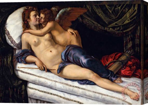 Artemisia Gentileschi Venus And Cupid Stretched Canvas Painting / Canvas Art