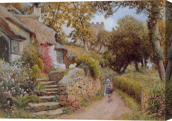 Arthur Claude Strachan A Country Lane Stretched Canvas Print / Canvas Art