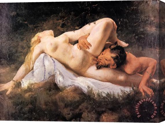 Arthur Fischer Satyr Satisfying Nymph, 1900 Stretched Canvas Print / Canvas Art