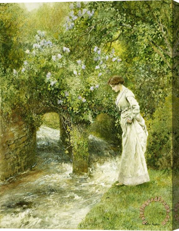 Arthur Hopkins The Mill Stream in Spring Stretched Canvas Painting / Canvas Art