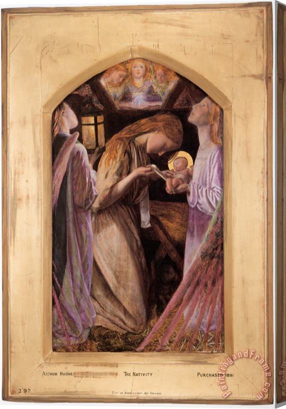 Arthur Hughes The Nativity Stretched Canvas Painting / Canvas Art