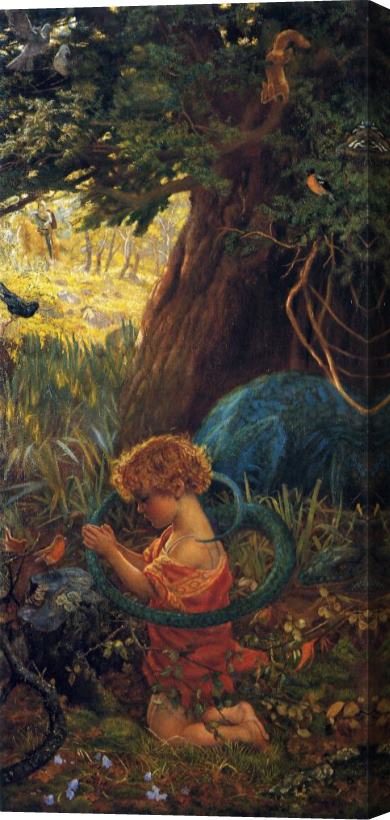 Arthur Hughes The Rescue Stretched Canvas Painting / Canvas Art