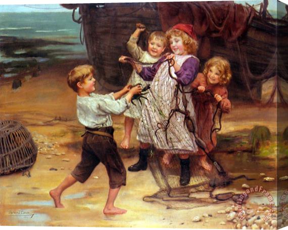 Arthur John Elsley The Day's Catch Stretched Canvas Painting / Canvas Art