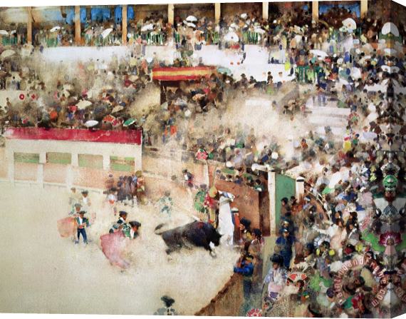 Arthur Melville The Little Bull Fight Bravo Toro Seville Stretched Canvas Painting / Canvas Art