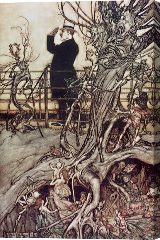 Arthur Rackham The Kensington Gardens are in London where the King lives Stretched Canvas Painting / Canvas Art