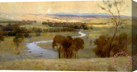 Arthur Streeton Still Glides The Stream, And Shall for Ever Glide Stretched Canvas Print / Canvas Art