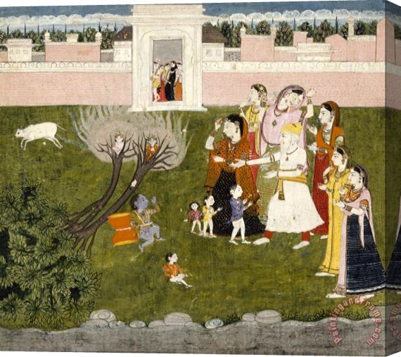 Artist, maker unknown, India Untitled (story of Krishna) Stretched Canvas Print / Canvas Art