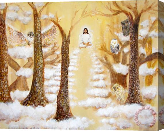 Ashleigh Dyan Moore Jesus Art - The Christ Childs Asleep Stretched Canvas Painting / Canvas Art