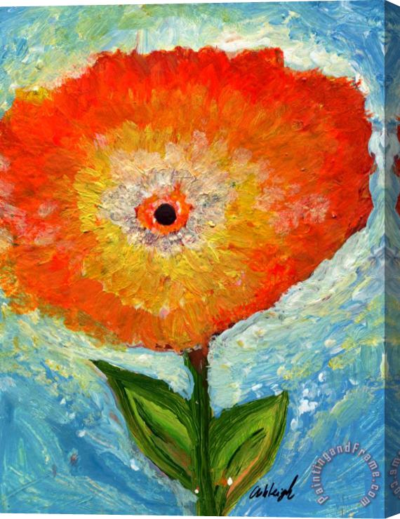 Ashleigh Dyan Moore Orange Flower Pop Stretched Canvas Print / Canvas Art