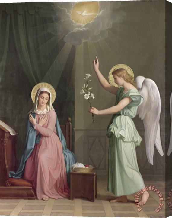 Auguste Pichon The Annunciation Stretched Canvas Painting / Canvas Art