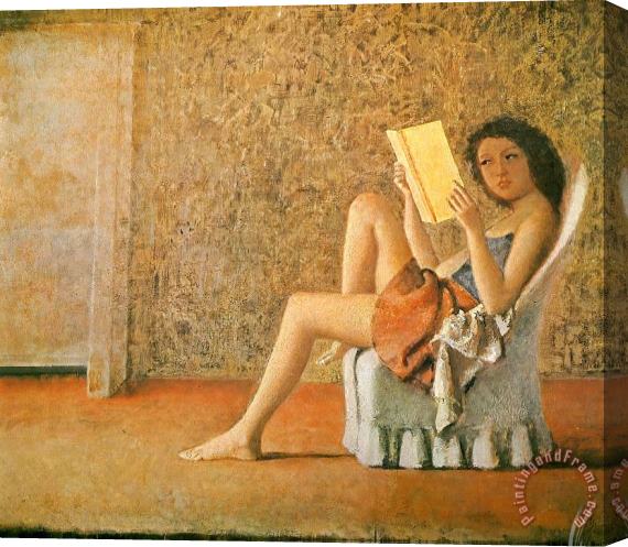 Balthasar Klossowski De Rola Balthus Katia Reading 1974 Stretched Canvas Painting / Canvas Art