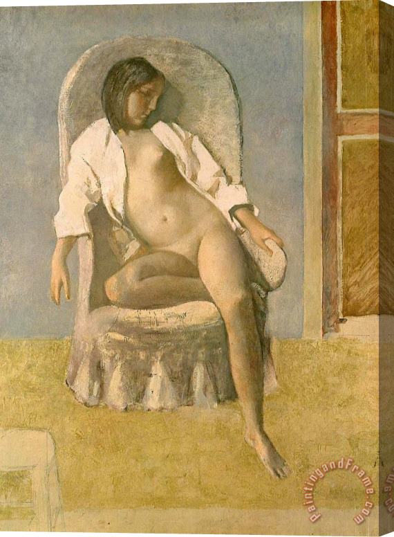 Balthasar Klossowski De Rola Balthus Nude at Rest 1977 Stretched Canvas Print / Canvas Art