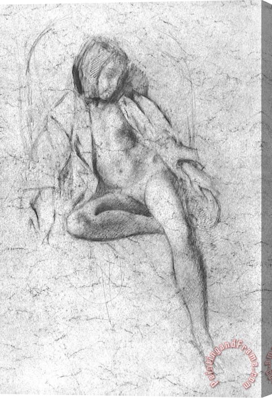 Balthasar Klossowski De Rola Balthus Study for The Painting Nude Resting 1972 Stretched Canvas Painting / Canvas Art