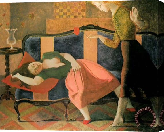 Balthasar Klossowski De Rola Balthus The Dream Stretched Canvas Painting / Canvas Art