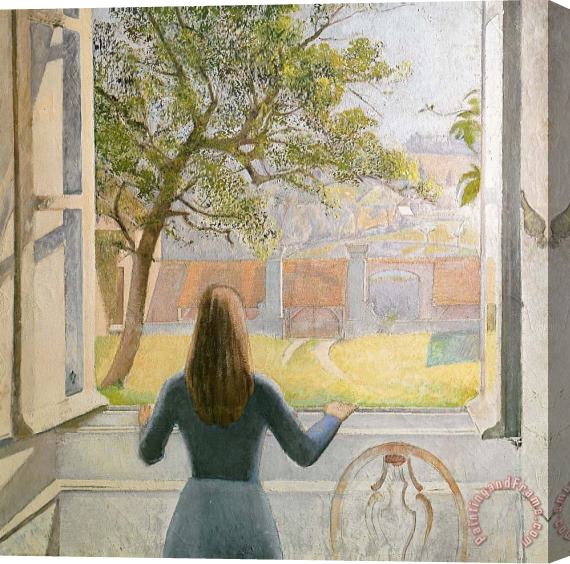 Balthasar Klossowski De Rola Balthus Young Girl at The Window 1957 Stretched Canvas Painting / Canvas Art