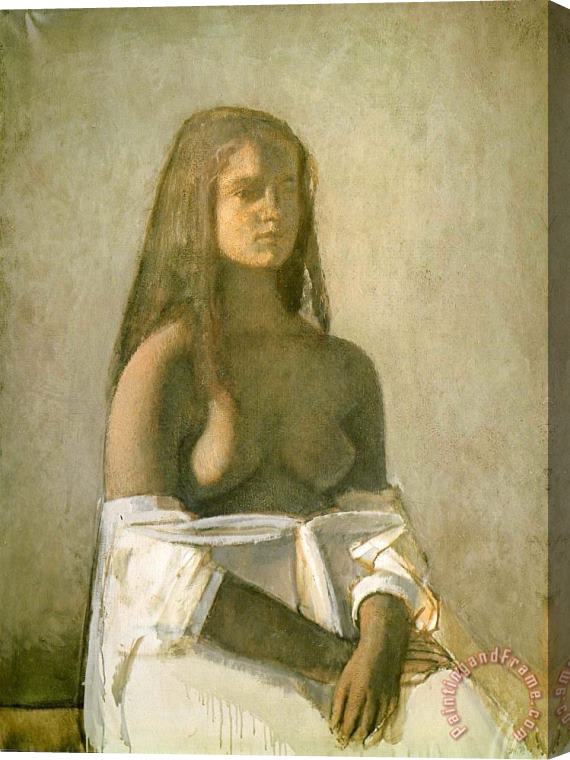 Balthasar Klossowski De Rola Balthus Young Girl with White Skirt 1955 Stretched Canvas Painting / Canvas Art