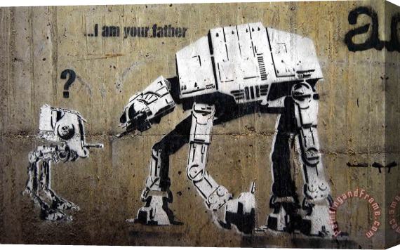 Banksy I Am Your Father Stretched Canvas Print / Canvas Art