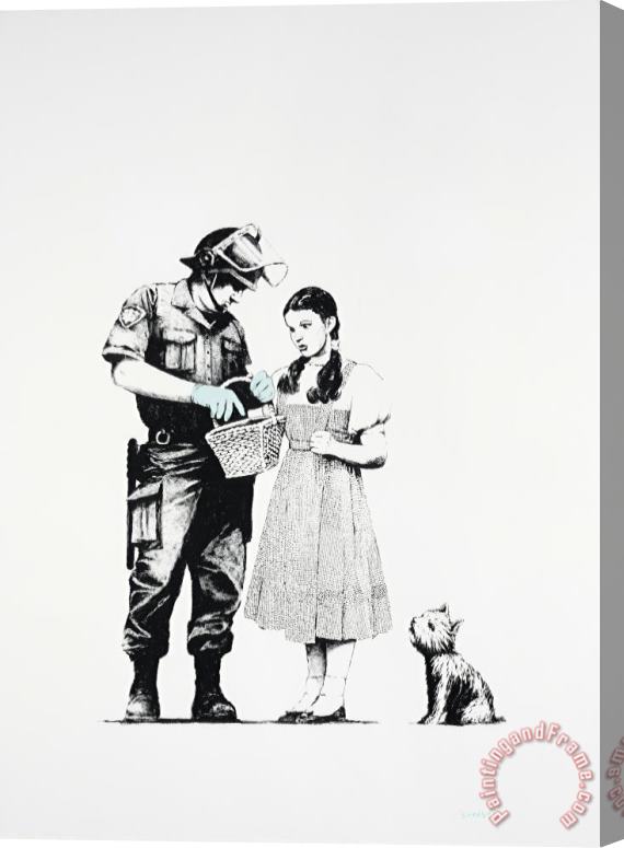 Banksy Stop And Search, 2007 Stretched Canvas Print / Canvas Art