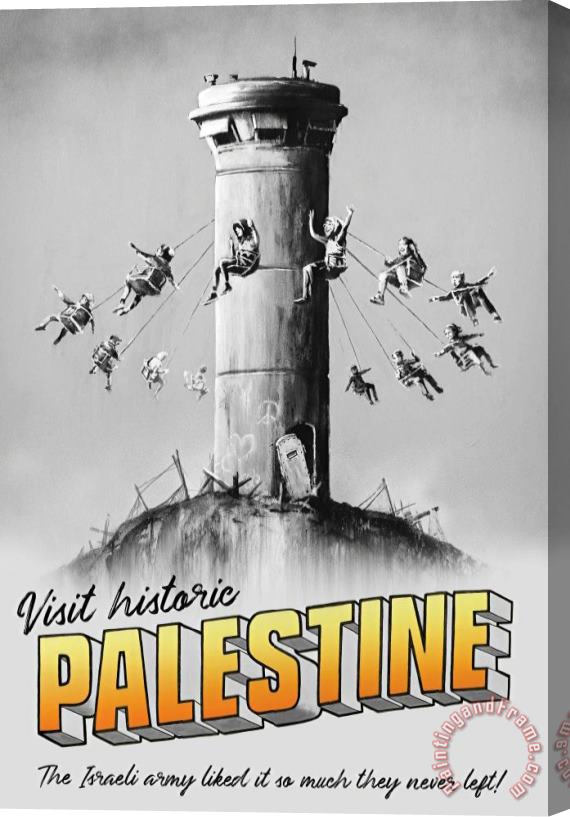Banksy Visit Historic Palestine, 2018 Stretched Canvas Print / Canvas Art