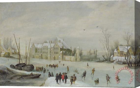 Barent Avercamp Winter Landscape Stretched Canvas Painting / Canvas Art