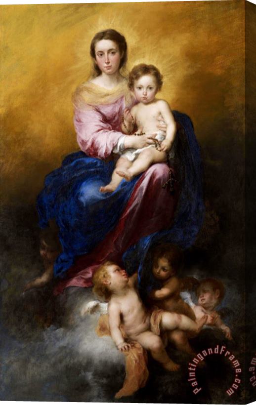 Bartolome Esteban Murillo The Madonna of The Rosary Stretched Canvas Print / Canvas Art