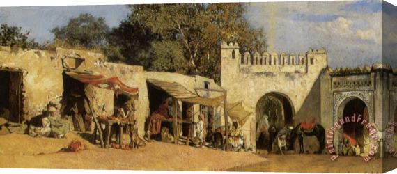 Benjamin Jean Joseph Constant An Arab Market Stretched Canvas Painting / Canvas Art