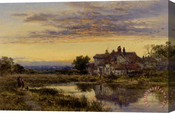 Benjamin Williams Leader A Lonely Homestead Stretched Canvas Painting / Canvas Art