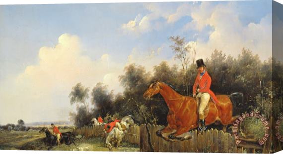 Bernard Edouard Swebach Hunting Scene Stretched Canvas Painting / Canvas Art