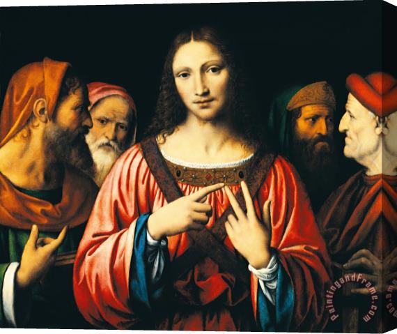 Bernardino Luini Christ Among The Doctors Stretched Canvas Painting / Canvas Art
