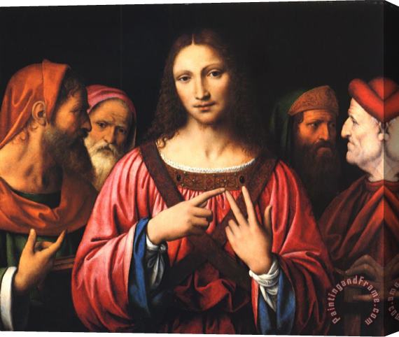 Bernardino Luini Christ Disputing with The Doctors Stretched Canvas Painting / Canvas Art