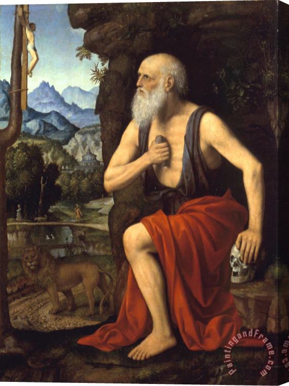 Bernardino Luini Saint Jerome in Penitence Stretched Canvas Painting / Canvas Art