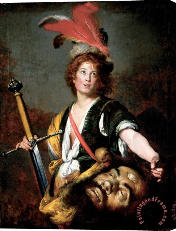 Bernardo Strozzi David with The Head of Goliath Stretched Canvas Print / Canvas Art
