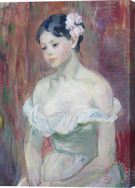 Berthe Morisot A Young Girl Stretched Canvas Print / Canvas Art